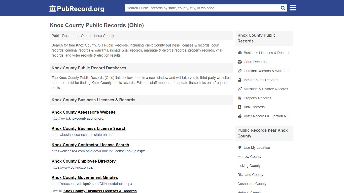 Free Knox County Public Records (Ohio Public Records)